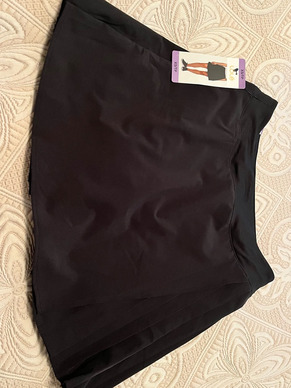 Lole Black Active Skort with Side Pleats- new with tags